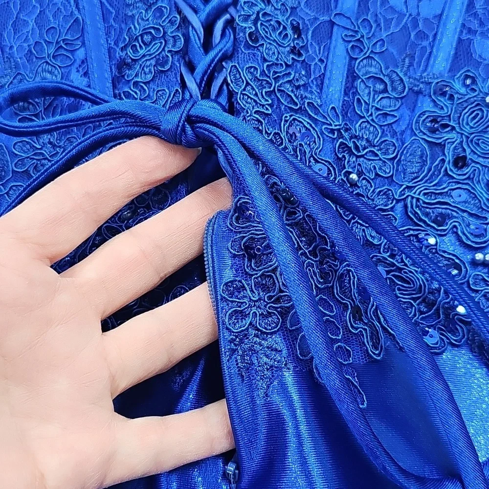 Bella Divine Corset Dress, Cobalt Blue, Size 10, Prom Dress / HOCO - Picture 13 of 14